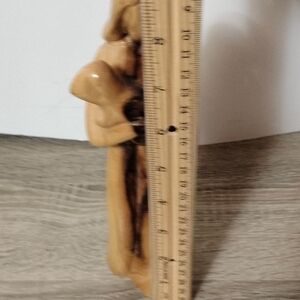 Carved Wood Decorative Figurine in Natural Honey Brown